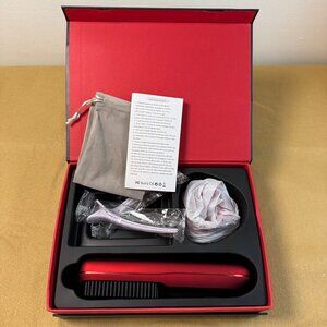 Wireless Hair Straightening Comb RoHS S9 Red Accessories No Charging Cable
